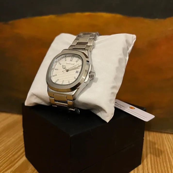 Men’s Stainless Steel Watch – Silver Dial