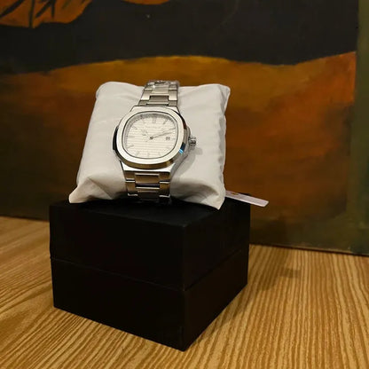 Men’s Stainless Steel Watch – Silver Dial