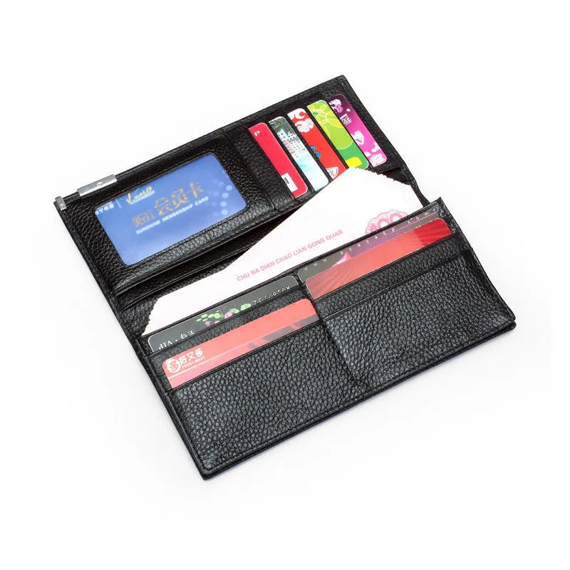 Pebbled Finish Long Wallet