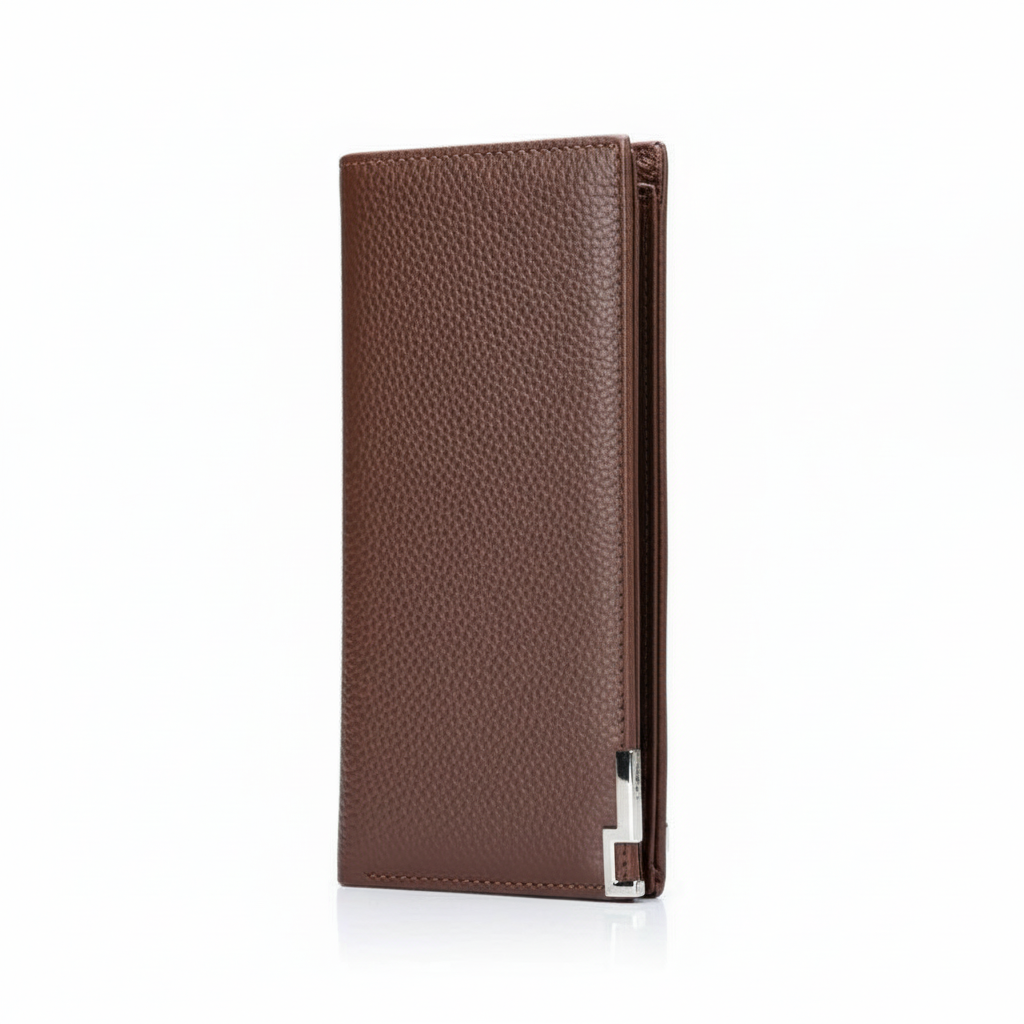 Pebbled Finish Long Wallet